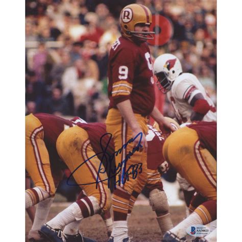 Sonny Jurgensen Signed Redskins X Photo Inscribed Hof Beckett