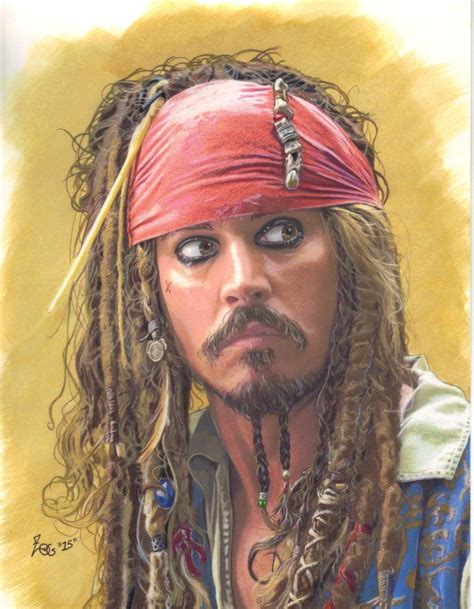 My Drawing Of Johnny Depp As Captain Jack Sparrow From Pirates Of The