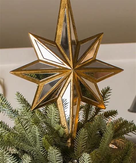 Mirrored Star Tree Topper Rustic Tree Toppers