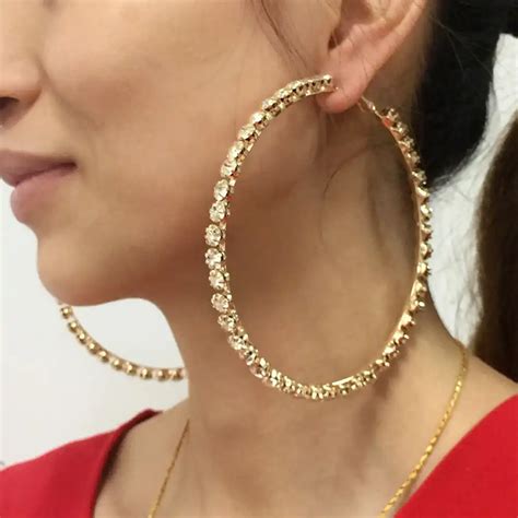 2019 Punk 70mm Diameter Hoop Earrings For Women Statement Earrings Fashion Jewelry Accessories