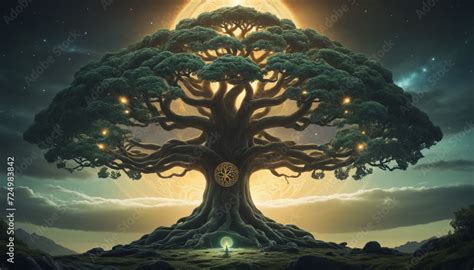 Sacred Tree Of The Vikings Glowing Yggdrasil The Legendary World Tree