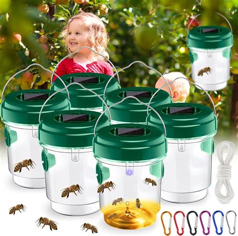 Amazon Qualirey Pack Wasp Traps Outdoor Hanging Solar Wasp