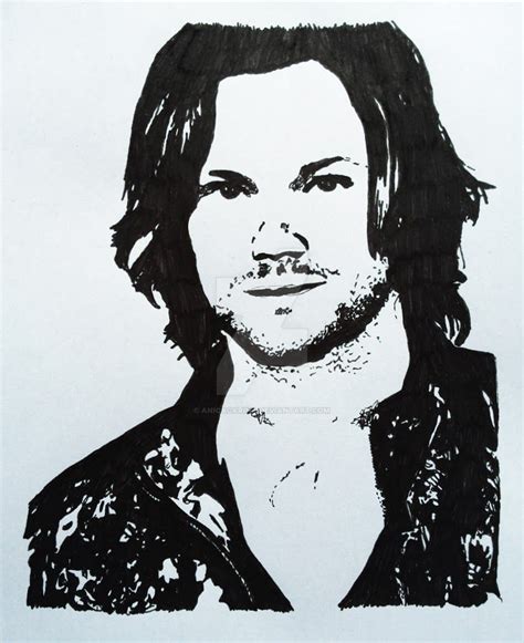 Jared Padalecki High Contrast Drawing By Anicacarina On Deviantart