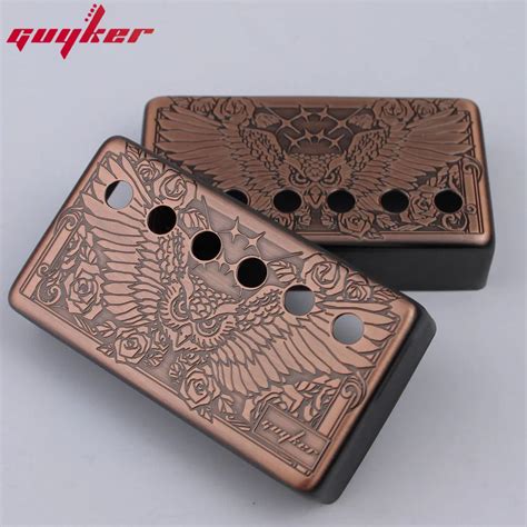 Cupronickel Eagle Surface Humbucker Guitar Pickup Covers Set 50 52mm