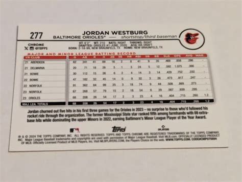 Topps Chrome Jordan Westburg Rookie Rc Pink Refractor Orioles