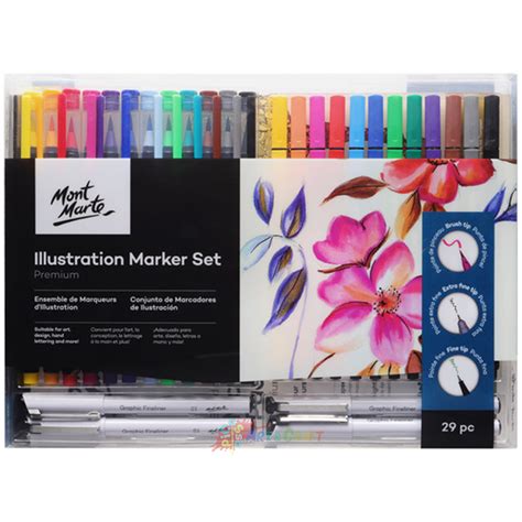 Illustration Marker Set Premium 29pc - Picasso Art & Craft