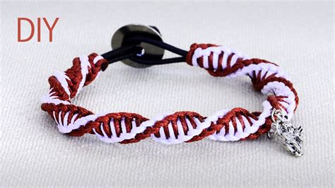 How To Make A Macrame Double Spiral Bracelet With Button Clasp This Is