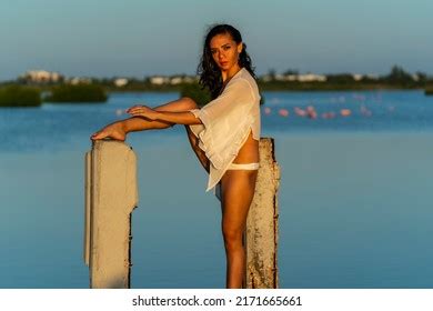 Beautiful Latin Nude Model Poses Rising Stock Photo Shutterstock