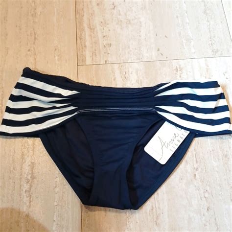 Anne Cole Swim Nwt Anne Cole Signature Navy Bikini Bottoms Poshmark