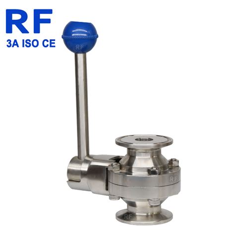 RF Hygiene Stainless Steel Butterfly Type Manual Floating Ball Valve