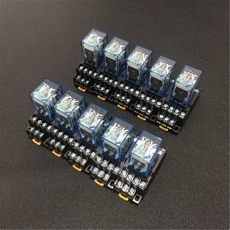 Amazon co jp リレー 10sets MY4NJ HH54P DC 12V 24V 110V 220V AC コイルパワーリレー