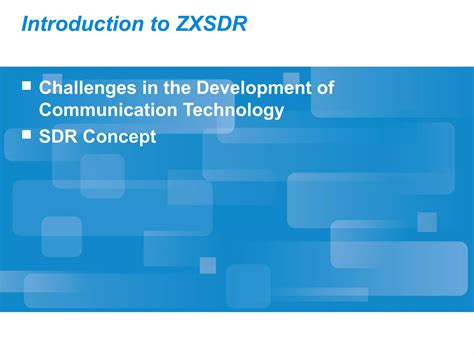 ZXSDR Trainning | PPT