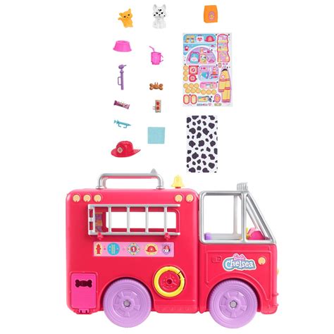 Best Buy Barbie Chelsea Fire Truck Playset Red HCK73