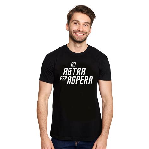 Ad Astra Per Aspera T Shirt Voor Star Trek Fans Zwart Elbenwald