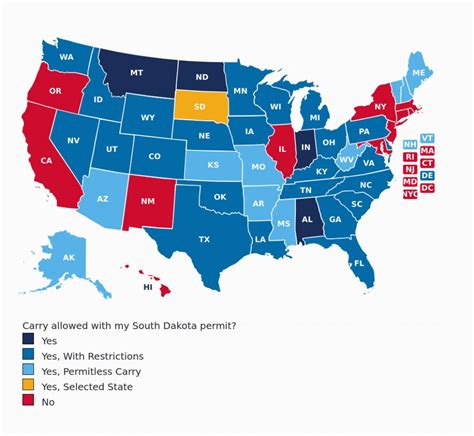 Colorado Concealed Carry Reciprocity Map South Dakota Concealed - Texas ...