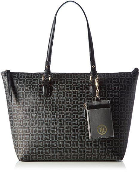 Tommy Hilfiger Damen Love Reversible Med Tote Henkeltaschen Schwarz