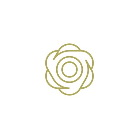 Le Logo Du Symbole De La Fleur Rendu Abstrait Avec Une Touche De