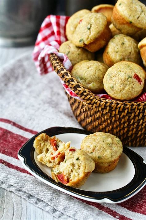 Sourdough Tomato And Basil Muffins Karen S Kitchen Stories