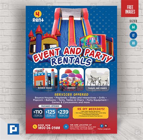 Party Rentals Flyers PSDPixel