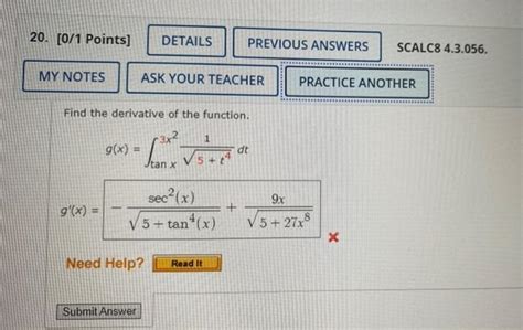 Solved 20 0 1 Points DETAILS PREVIOUS ANSWERS SCALC8 Chegg