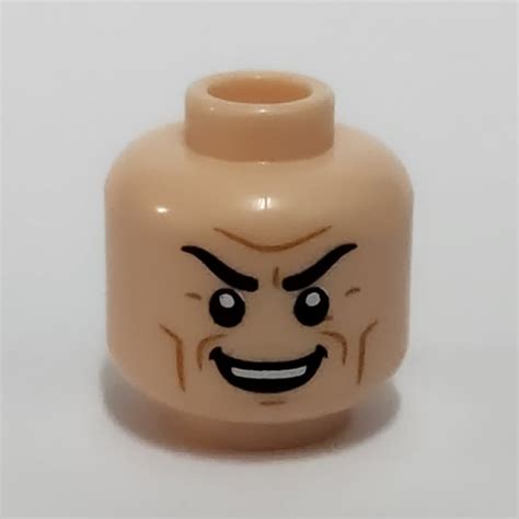 Lego Part Pr Minifig Head Green Goblin Long Eyebrows Open