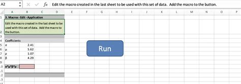 Solved A2 A fx∣ Edit the macro created in the last sheet to | Chegg.com