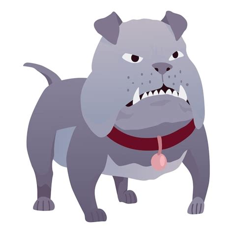 Premium Vector Angry Dog Mad Animal With Sharp Teeth Dangerous