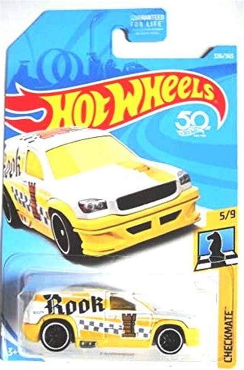 Amazon Hot Wheels 2018 50th Anniversary Checkmate Fandango Rook 336 365 White And Yellow