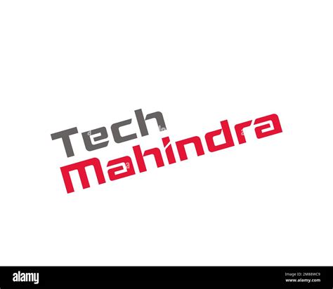 Tech Mahindra Rotated Logo White Background Stock Photo Alamy