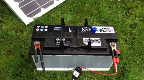 110Ah Car Battery connected to 80W Solar Panel - YouTube