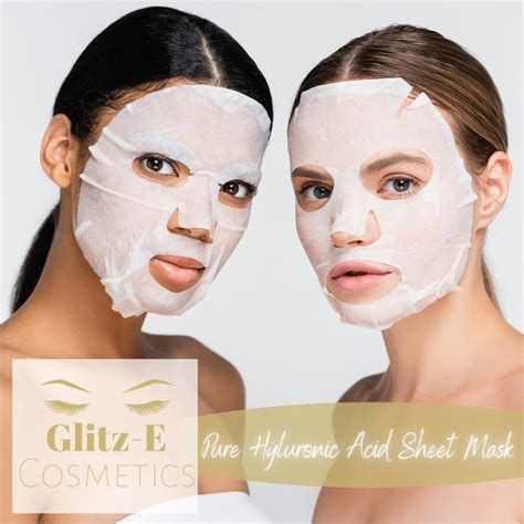 Pure Hyaluronic Acid Sheet Mask Glitz E Cosmetics