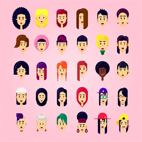 Premium Vector 30 Flat Design Women Characters