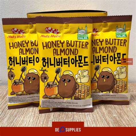 Nuts Holic Honey Butter Almond 30gr Almond Lapis Madu Nutsholic 30 G