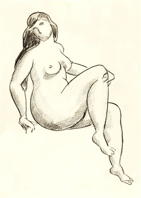 Vintage Erotic Nude Art Of A Naked Woman Seated Female Nude By Carl