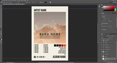 Album Art Tracklist Poster Template (fully Editable) .PSD + .AFDESIGN ...