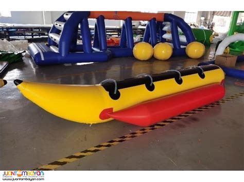 Inflatable Banana Boat 4 Seaters Pvc Fabric Water Sports