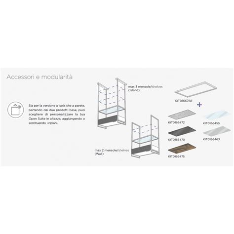 Kit Mensola Vetro Extra Chiaro Open Suite Superior Elica Kit0166455