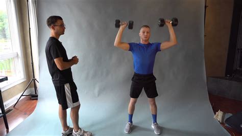 How To Perform The Dumbbell Front Squat To Shoulder Press Exercise