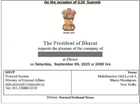 Prezs G20 Invite Triggers India Vs Bharat Debate On Countrys Name