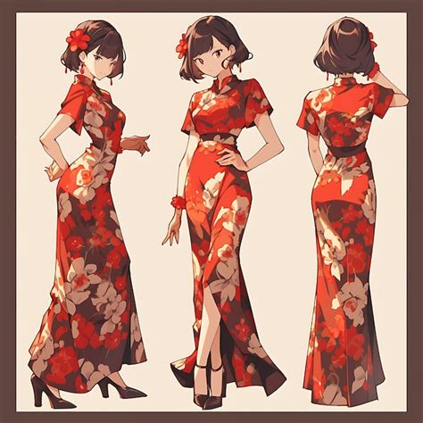 Premium AI Image | Character Anime Concept Elegant Tall Girl With ...