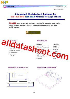 TCA14A Datasheet PDF NXP Semiconductors