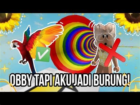 Ga Boleh Jatuh 5x Di Obby 50 Meter Tapi Aku Jadi Burung Roblox