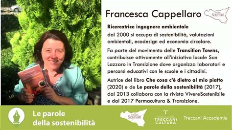 Treccani Le Parole Della Sostenibilità Francesca Cappellaro Transizione Youtube