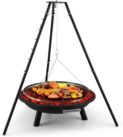 Blumfeldt Arco Trino Swivel Grill Fire Pit Bbq Tripod Stainless