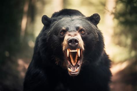 Premium Photo | Angry Black Bear