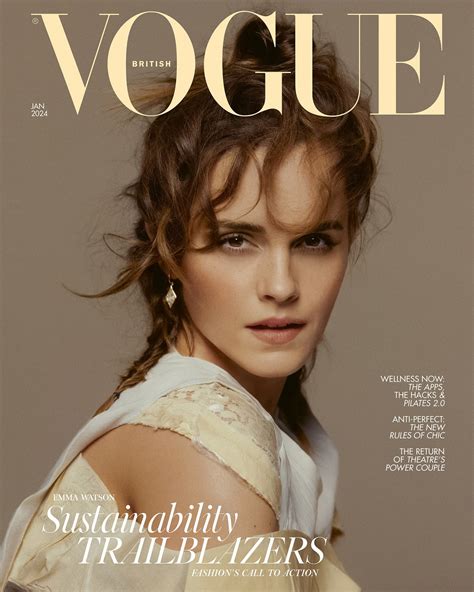 Emma Watson Covers British Vogue January 2024 By Charlotte Wales Fashionotography