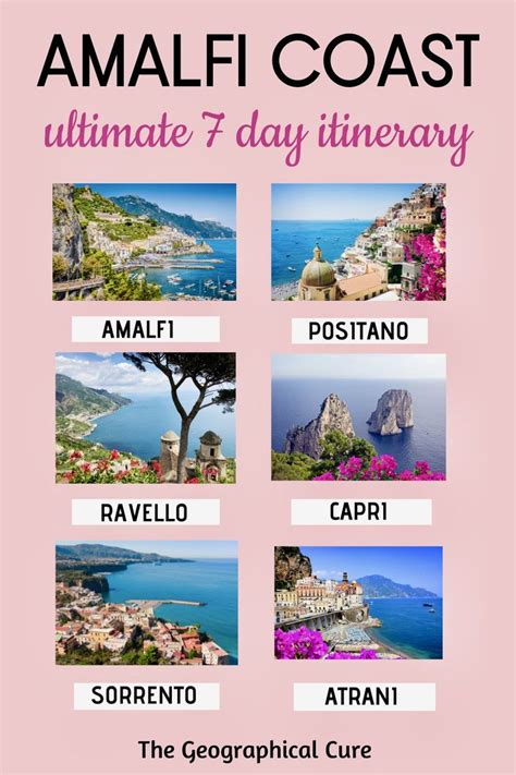 Ultimate One Week Amalfi Itinerary Amalfi Coast Itinerary Amalfi