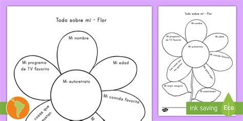 Ficha de actividad Todo sobre mí La flor Twinkl