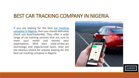 Ppt Best Car Tracking Company In Nigeria Powerpoint Presentation