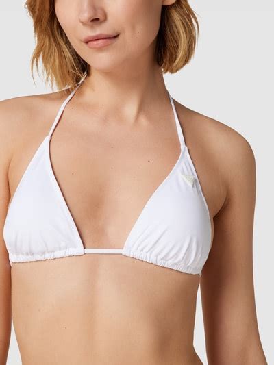 Guess Bikini Oberteil mit Spaghettiträger weiss online kaufen